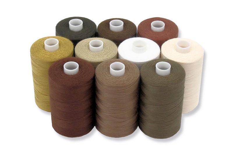 BlesSew Sewing Thread in Brown Color Tones - 10 Spools of Polyester Thread for Sewing Machine for Beginners, Hand Stitching & Quilting - 1000 yds Per Spool - Image 1